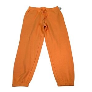 Forever 21 Island Mango Orange Fleece Athletic Jogger Sweatpants Mens Large New